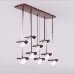 Emibig Flora hanglamp x8 W opaal 1761/9