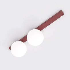 Emibig Fit plafondlamp 2x10 W rood 1713/2