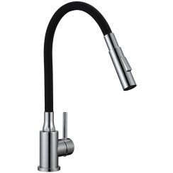Kuchinox Velia keukenkraan staand chroom-zwart B52_762D