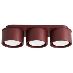 Sollux Lighting Modo plafondlamp 3x10 W bourgondisch rood SL.2456