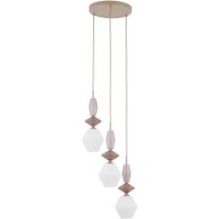 TK Lighting Zen Sabia hanglamp 3x10 W wit-beige 11862