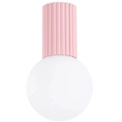 Sollux Lighting Halo plafondlamp 1x8 W wit-roze SL.2386