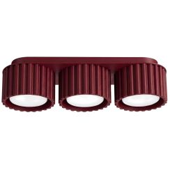 Sollux Lighting Aura plafondlamp 3x10 W bourgondisch rood SL.2636