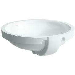 Laufen Pro B wastafel 42x42 cm rond onderblad wit glans H8189610001091