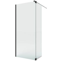 New Trendy Nesta Black inloopdouche 120x30 cm zwart mat/helder glas K-5824